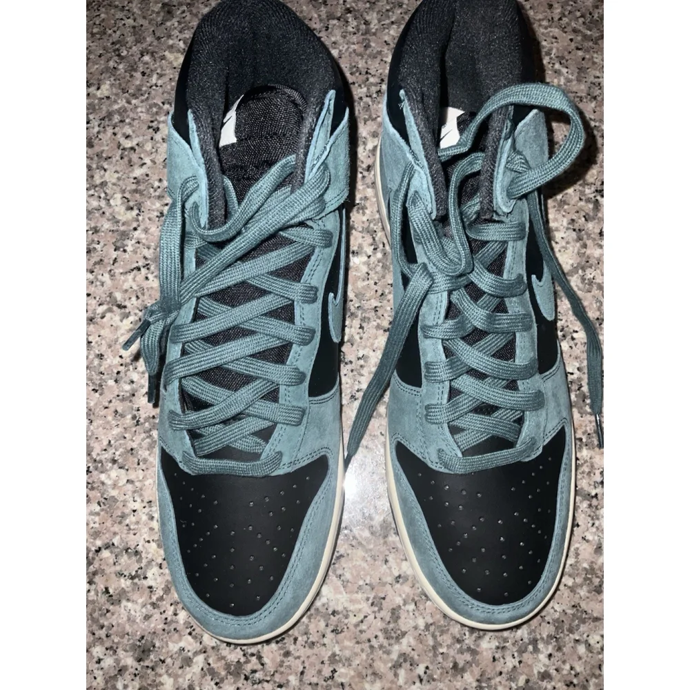 Size 12 - Nike Dunk High Black/Faded Spruce